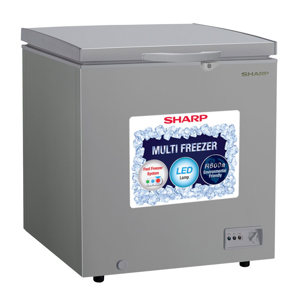 sharp-chest-freezer-sjc-178-gy-price-in-bangladesh3159-4447.jpg Sharp Freezer SJC-178-GY | 160 Liters - Grey - Image 1