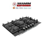 FIESTA HB702MVG Table Top Gas Cooker 5 Burners Glass Made Black